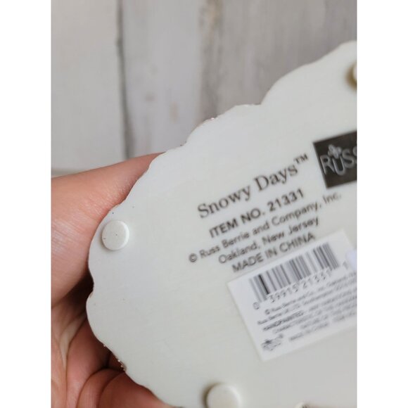 Russ snowy days Flocked polar‎ bear penguin Snowman Xmas figure - Picture 8 of 8